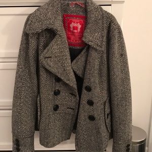 Herring bone peacoat